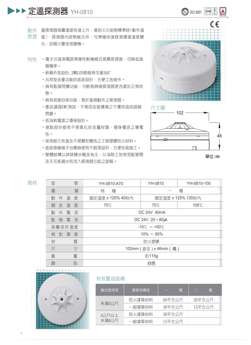 定溫探測器YH-0810